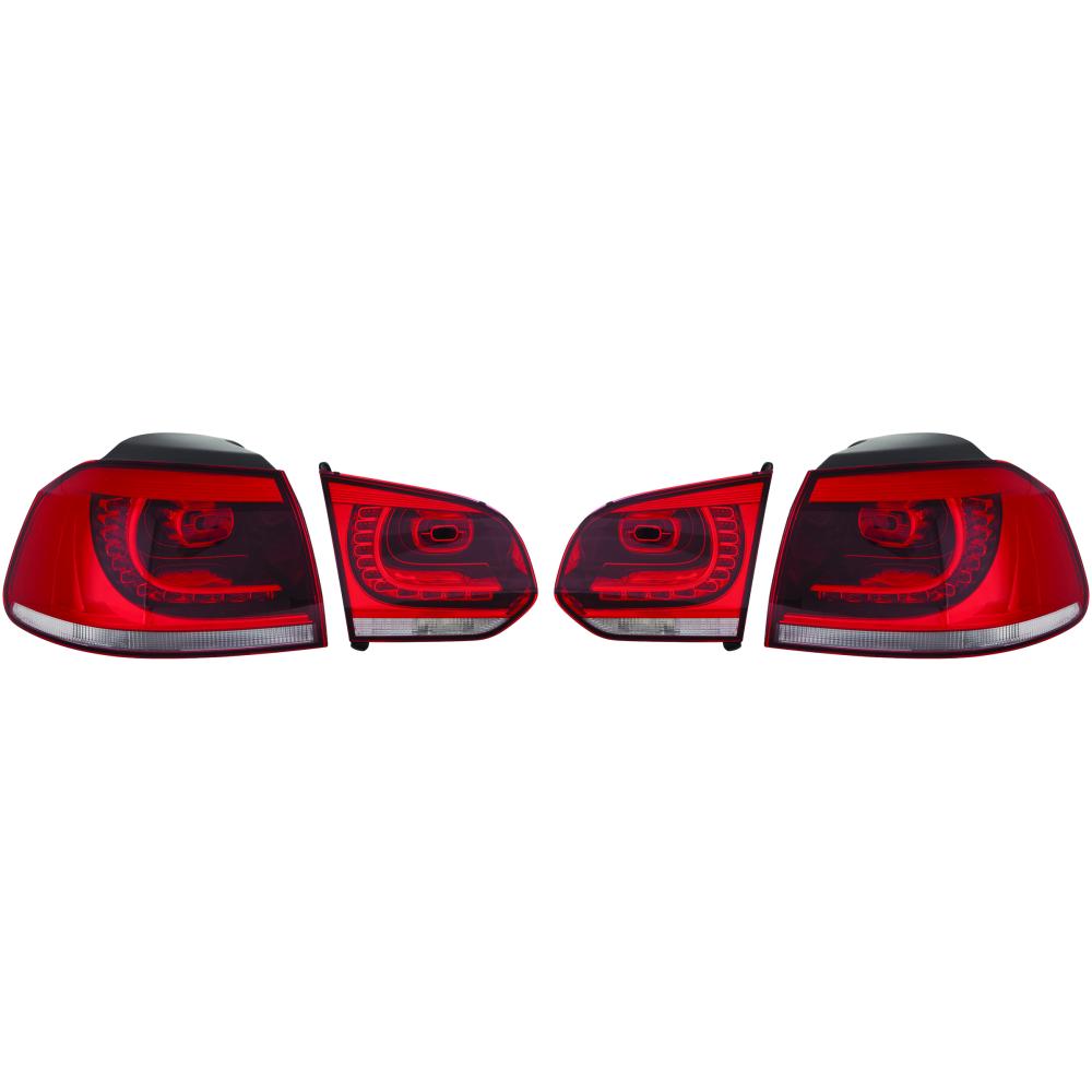 nan DESIGNRÜCKLAMP.SET GOLF 6, 08-12 KLARGLAS/ROT-WEISS 2215495