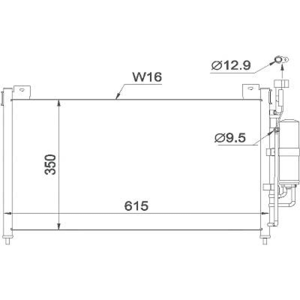 C00361K39 KONDENSATOR MAZDA 2, Jul 15 DCC1673