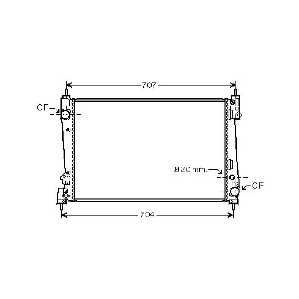 51808364 Kühler Motorkühlung für GRANDE PUNTO/ALFA MITO DCM1981