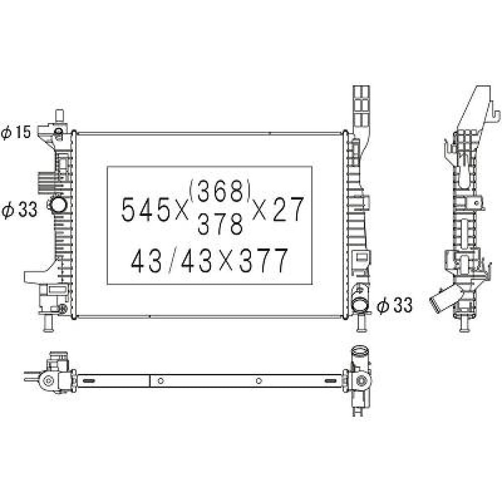 BV618005BA Kühler Motorkühlung für FORD FOCUS III 01/2011 DCM2101