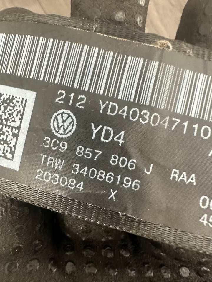 3C9857806J Sicherheitsgurt Hinten Rechts VW Passat B7