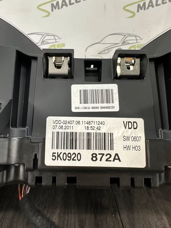 5K0920872A speedometer instrument cluster VW Golf VI 6 5K 1.6 TDI CAY