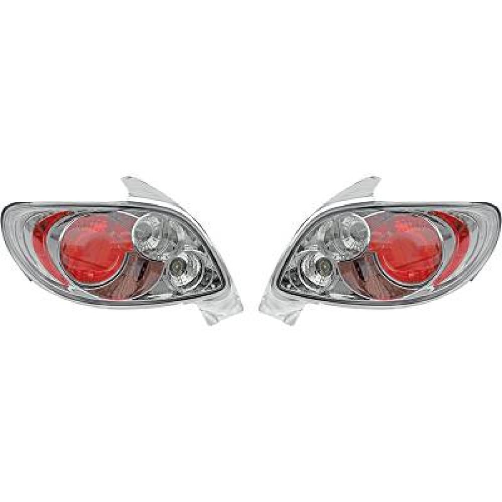 nan DESIGNRÜCKLAMPEN SET 206, 98-05 KLARGL/CHROM 4225095