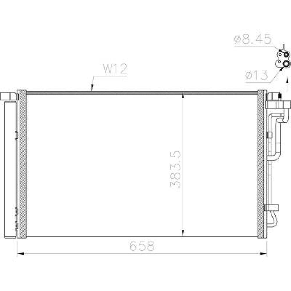 97606-F2000 KONDENSATOR HYUNDAI I30 DCC2009