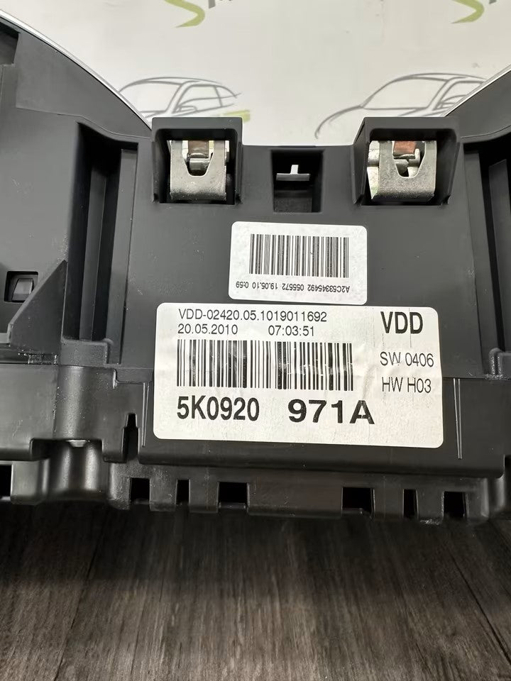 5K0920971A Speedometer instrument cluster MPH VW Golf VI 6 5K 2.0 TDI