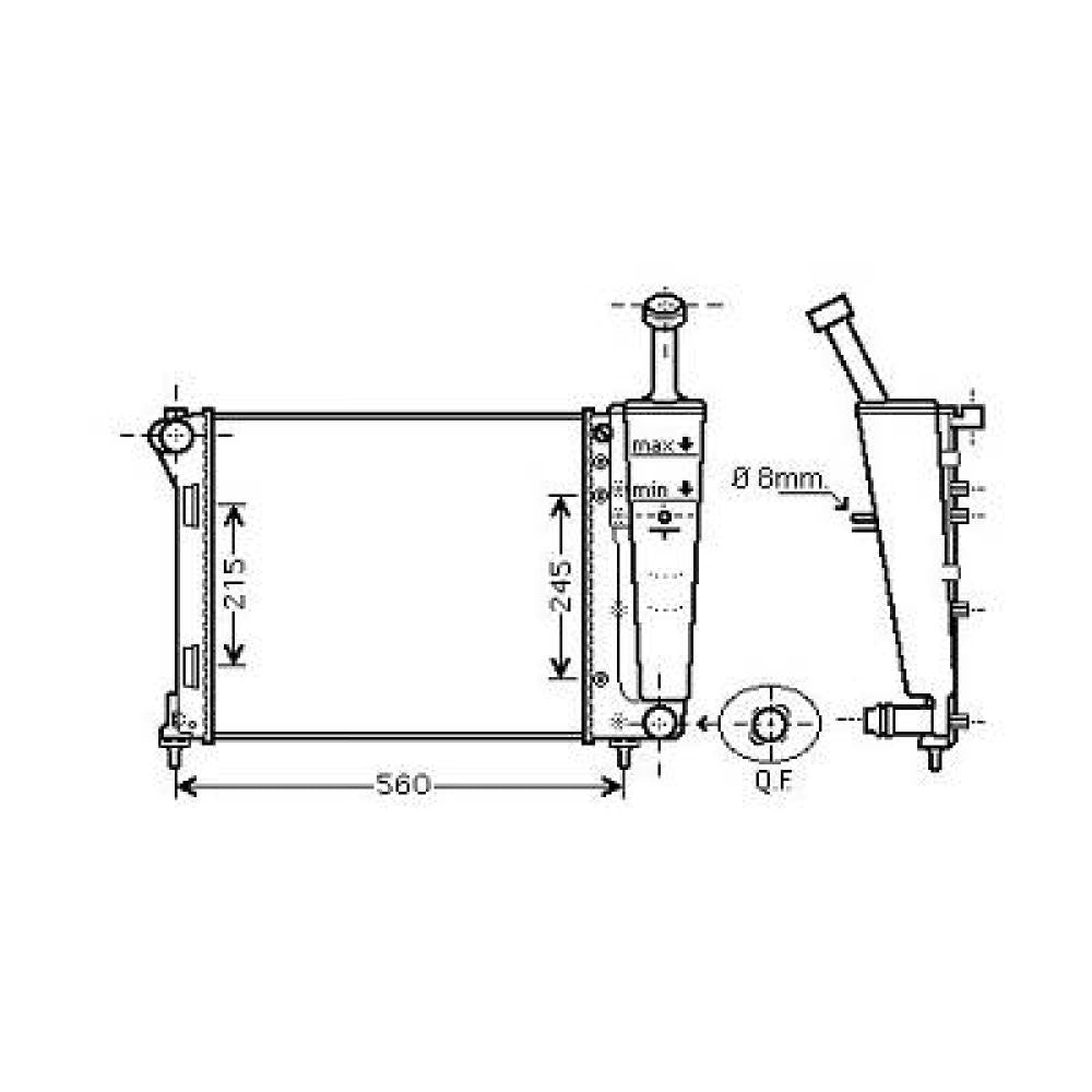 51787115 Kühler Motorkühlung für FIAT 500 10/2007 DCM1992