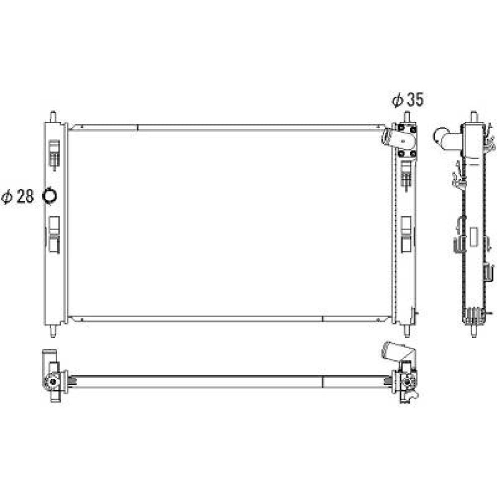 1611261880 Kühler Motorkühlung für CITROEN/PEUG C4 / 4008 DCM3909