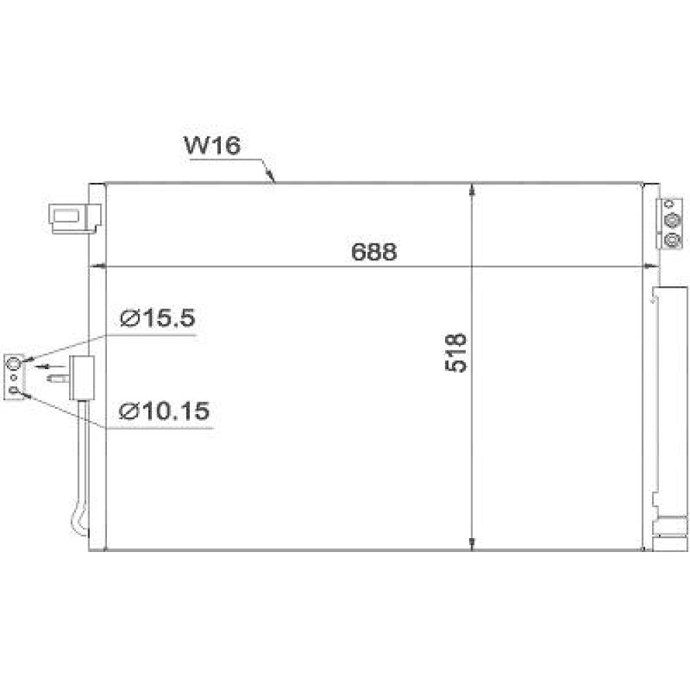 00K55038003AE KONDENSATOR JEEP JEEP GR. CHEROKEE 11/2010 DCC1649