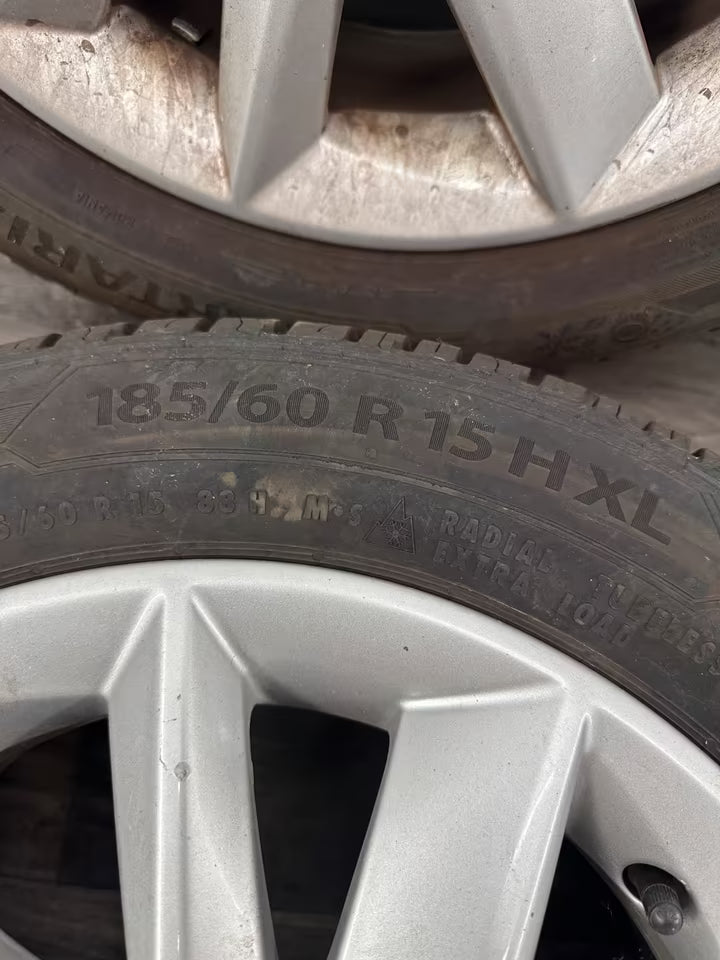 185 60 R15 Kompletträder Aluräder M+S Barum 7mm Seat Ibiza 6J