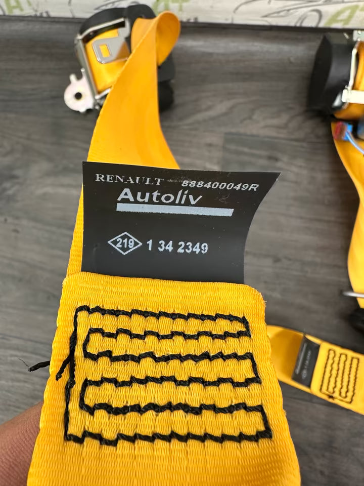 Sicherheitsgurt Set 4 Stück komplett Gelb Renault Megane III RS