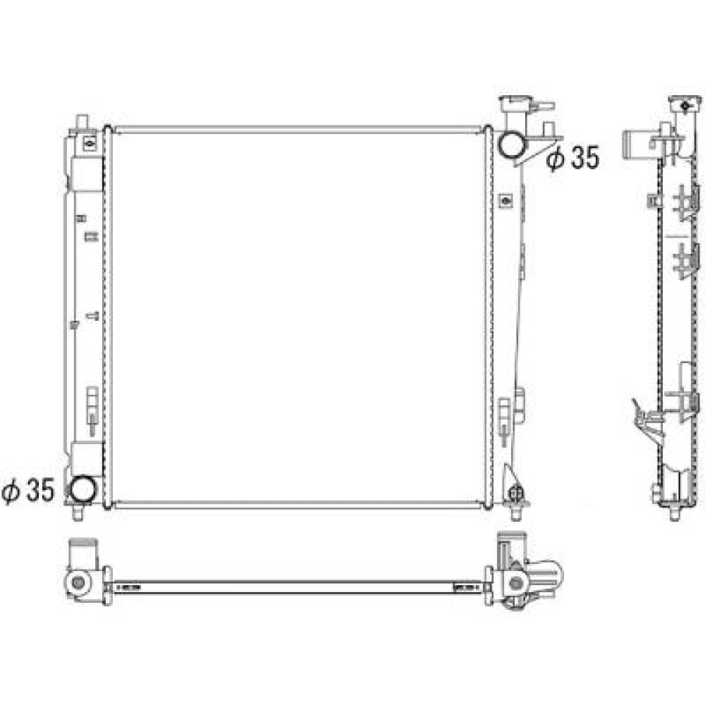 253102Y000 Kühler Motorkühlung für HYUNDAI IX35 08/2009 DCM3721