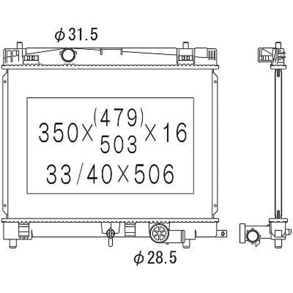 1640047080 Kühler Motorkühlung für TOYOTA YARIS 11/2006 DCM3325
