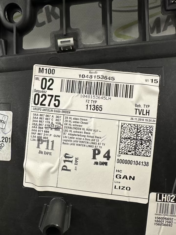 3AF867211 Türverkleidung Türpappe Hinten Links Vw Passat 3AA B7