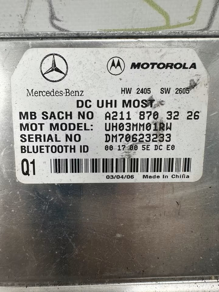 A2118703226 Bluetooth Steuergerät Mercedes W164 Modelle