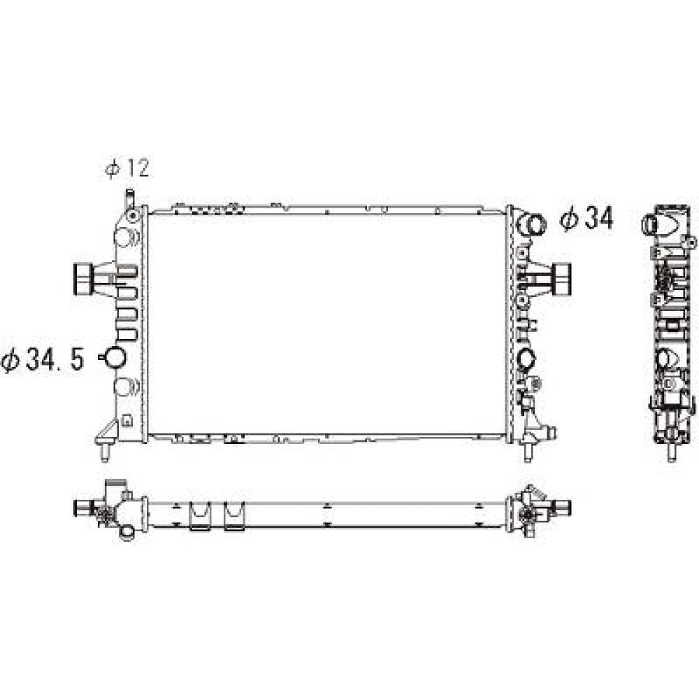 9119484 Kühler Motorkühlung für OPEL ASTRA G / Zafira A DCM2623