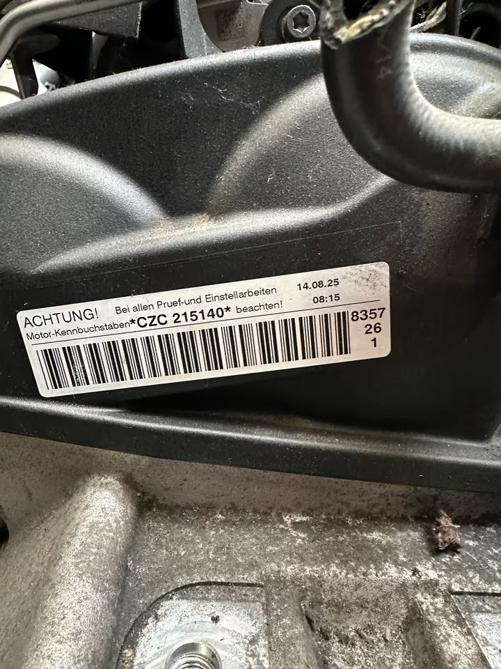 CZC CZCA Motor 1,4 TFSI Audi A1 A3 Vw Scirocco Golf Modelle
