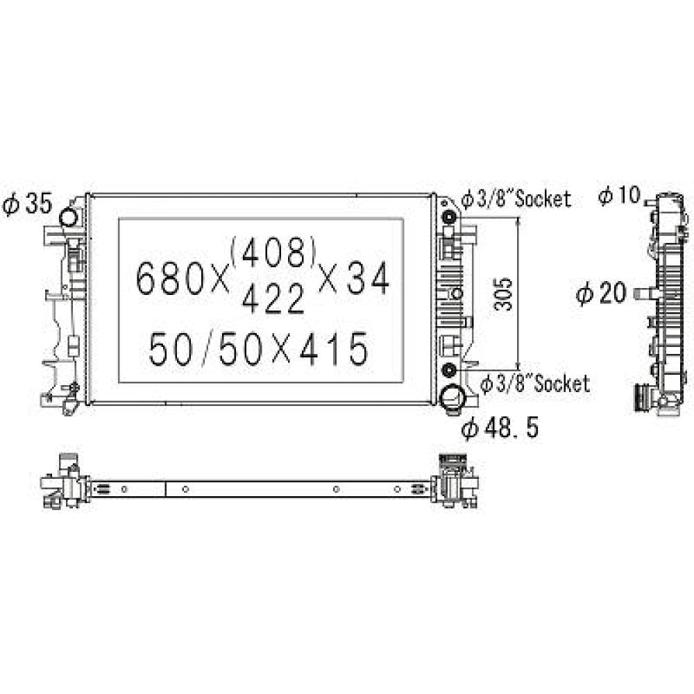 A9065000302 Kühler Motorkühlung für Mercedes Sprinter DCM2417