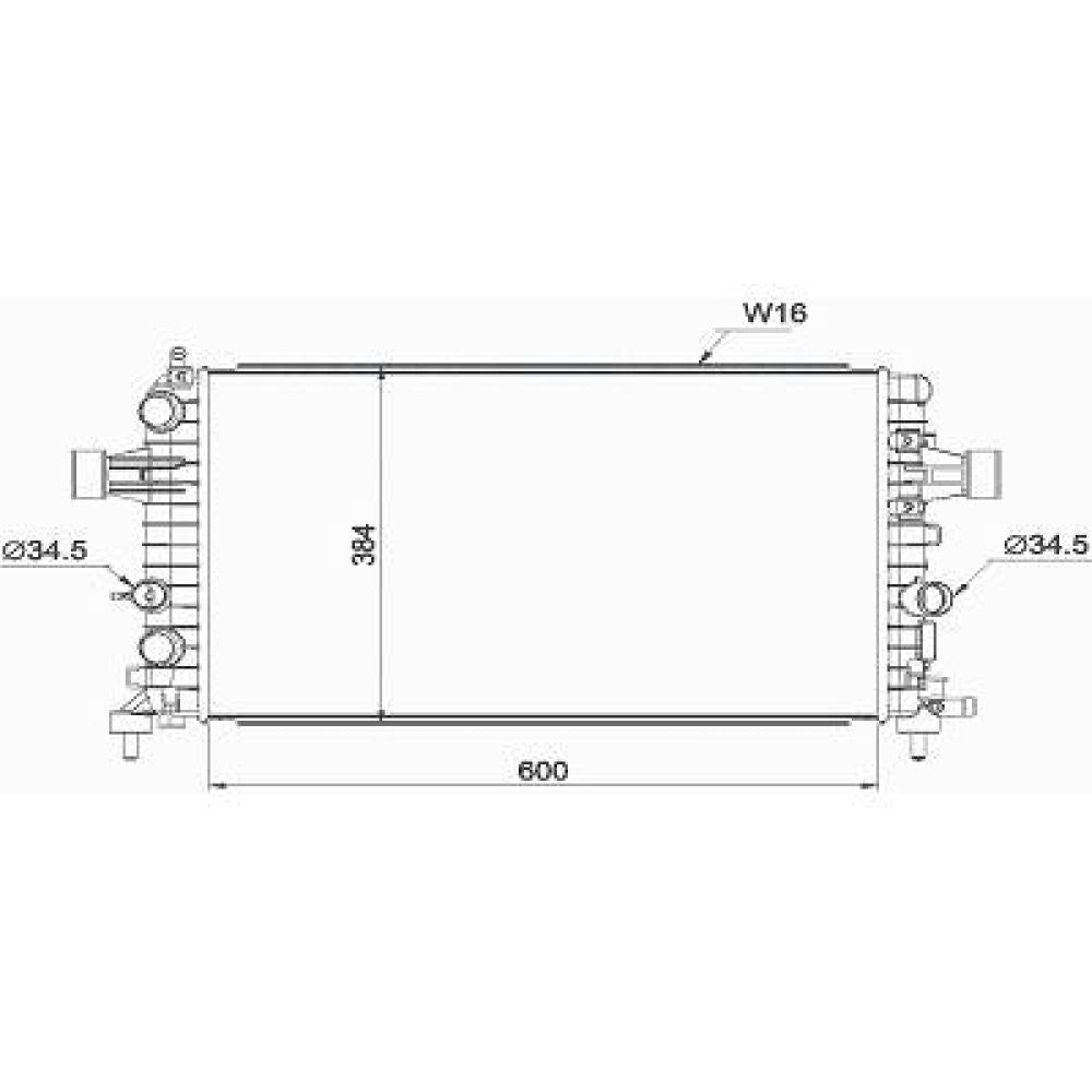 13 00 286 Kühler Motorkühlung für OPEL ASTRA H 2006 DCM2700
