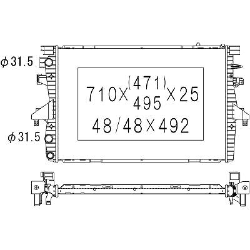 7H0121253F Kühler Motorkühlung für VW T5 04/2003-11/2009 DCM3448