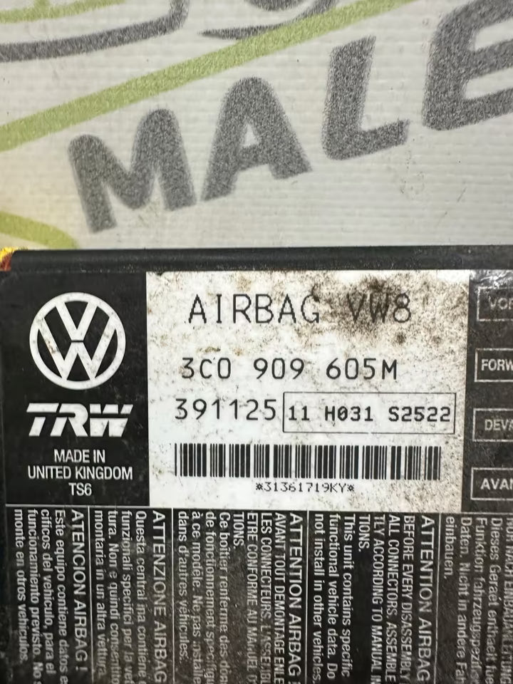 3C0909605M Airbag Steuergerät VW Passat B6 3C