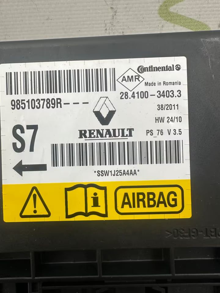 985103789R Airbag Steuergerät Renault Megane III