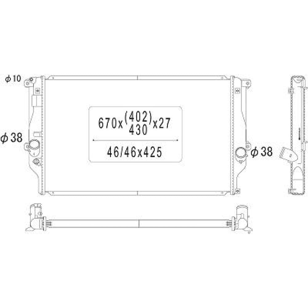 1640026390 Kühler Motorkühlung für TOYOTA RAV 4 11/2005 DCM3288