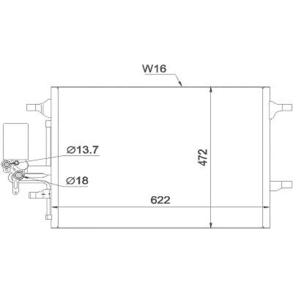 30741670 KONDENSATOR VOLVO S60 II/ V60 / XC60 DCC1873