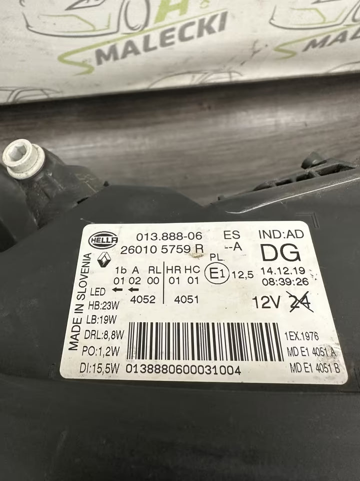 260105759R LED Scheinwerfer Rechts Renault Kadjar Facelift