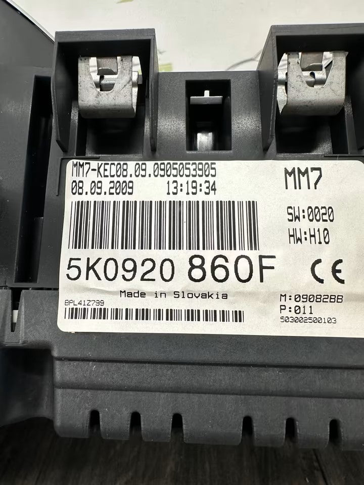 5K0920860F speedometer instrument cluster Vw Golf VI 6 5K 1.4 TSI 75tkm