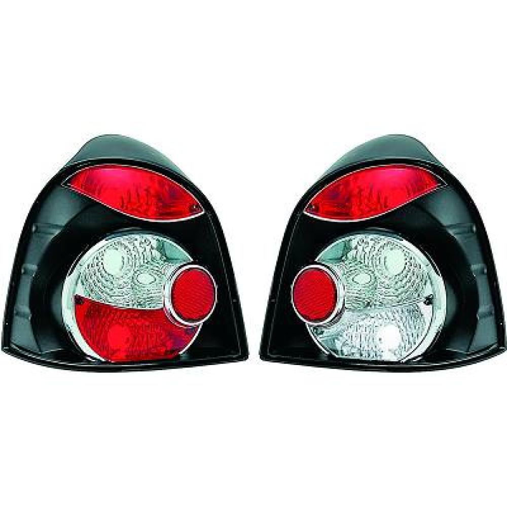 nan DESIGNRÜCKLAMP.SET TWINGO, 93-00 KLARGLAS/SCHWARZ 4480395