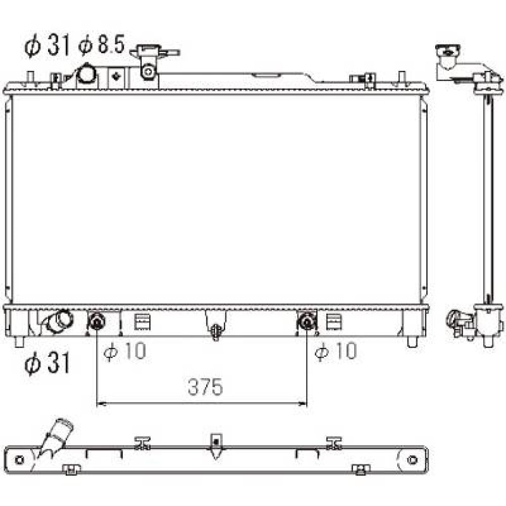 LFCV15200 Kühler Motorkühlung für MAZDA 6 08/2007 DCM2275