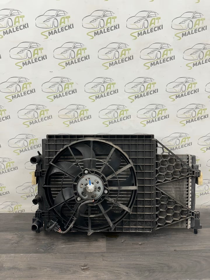 Water cooler radiator including fan Vw Polo 6R 1.2 CGP petrol engine 6R0