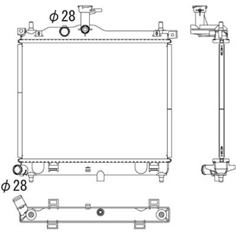 253100X000 Kühler Motorkühlung für HYUNDAI I10 01/2008->> DCM3724