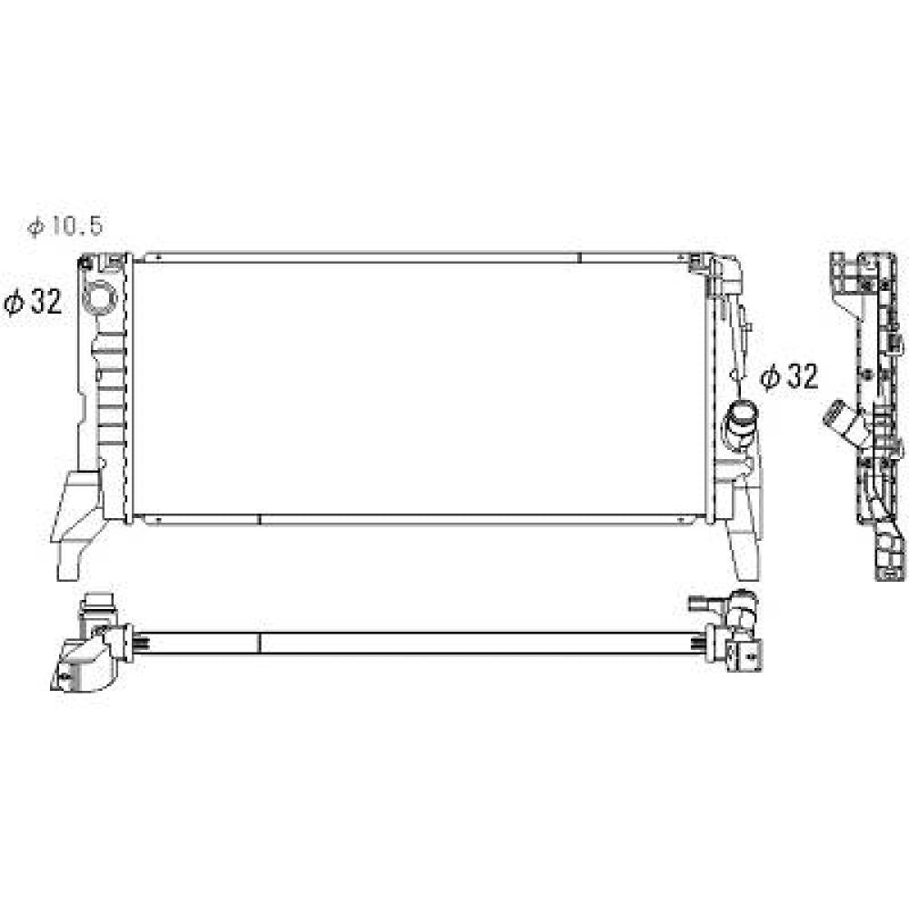 17 11 7 617 635 Kühler Motorkühlung für MINI Cooper 04/2013->> DCM3916