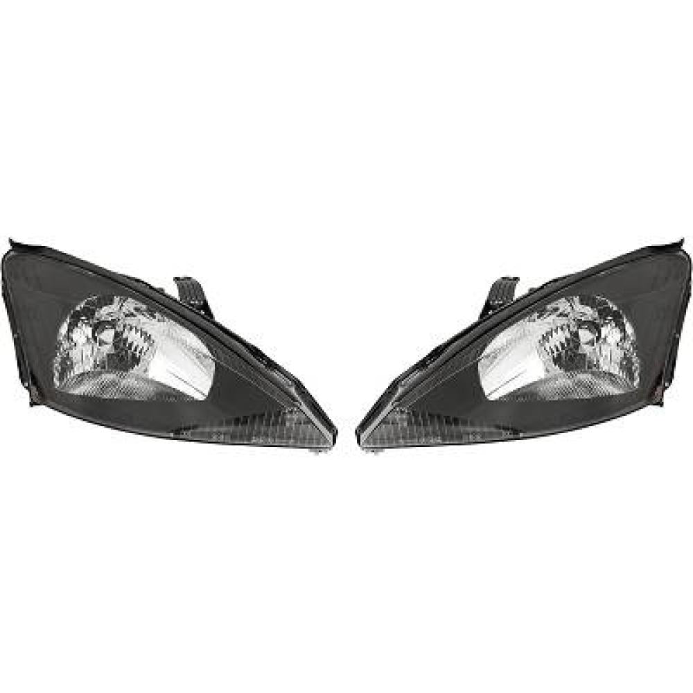 nan SCHEINWERFER SET FOCUS, 98-01 H4 SCHWARZ, 1415085
