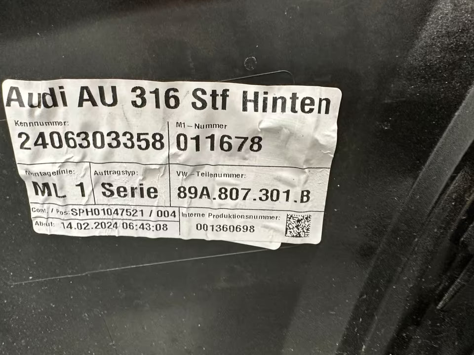 89A807301B Stoßstange Hinten Audi Q4 E-Tron Modell