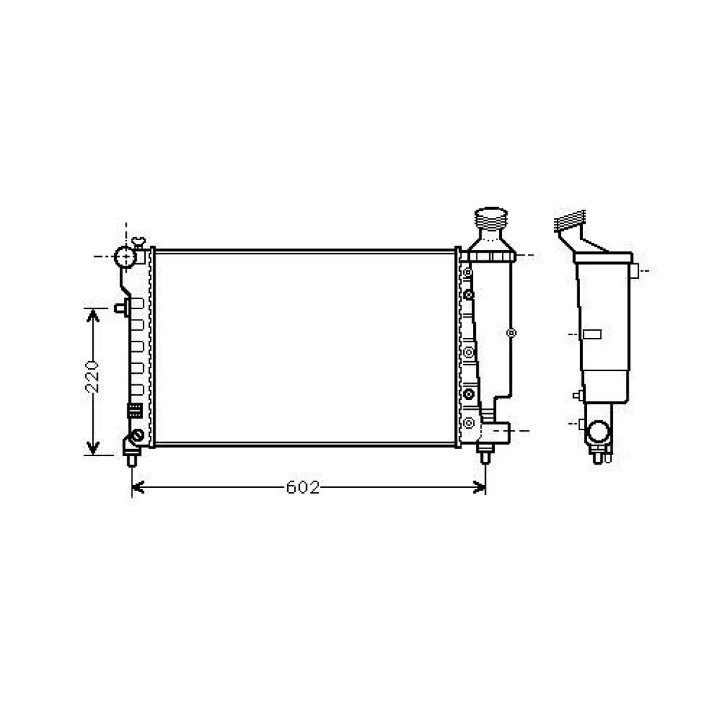 1330A7 Kühler Motorkühlung für PEUGEOT 106 05/1996 DCM2791