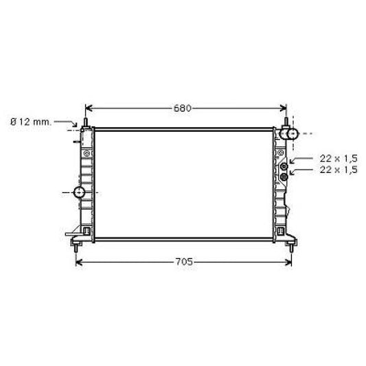 1300176 Kühler Motorkühlung für OPEL VECTRA B 10/1995 DCM2617