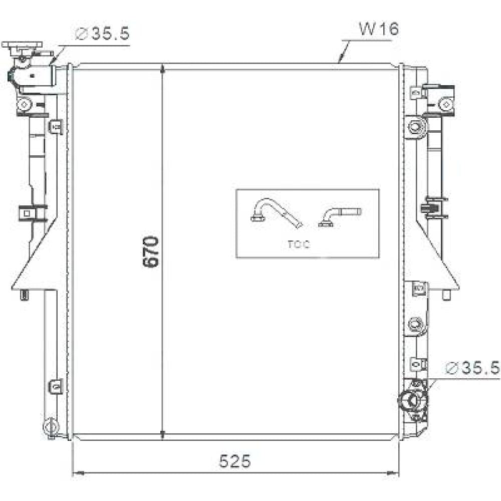 600 060 52 64 KÜHLER FIAT DUCATO, für 16->> DCM3885