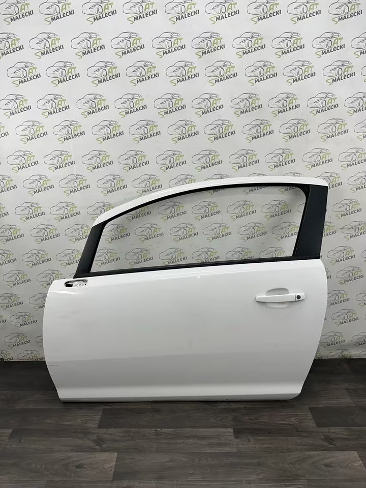 Türe Tür Links Opel Corsa D 3-Tür Modell Farbe Z474 Weiß
