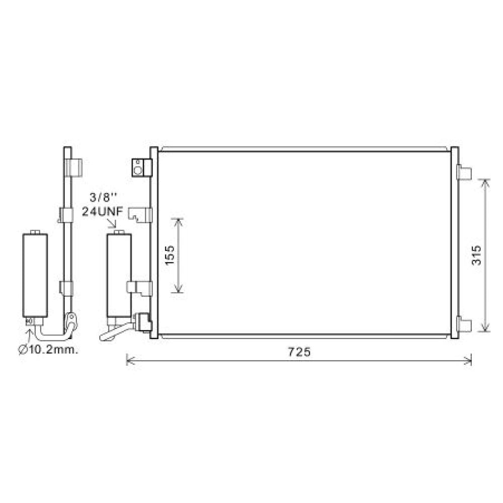 92100BB50A KONDENSATOR NISSAN Qashqai 2011-2013>> DCC1978