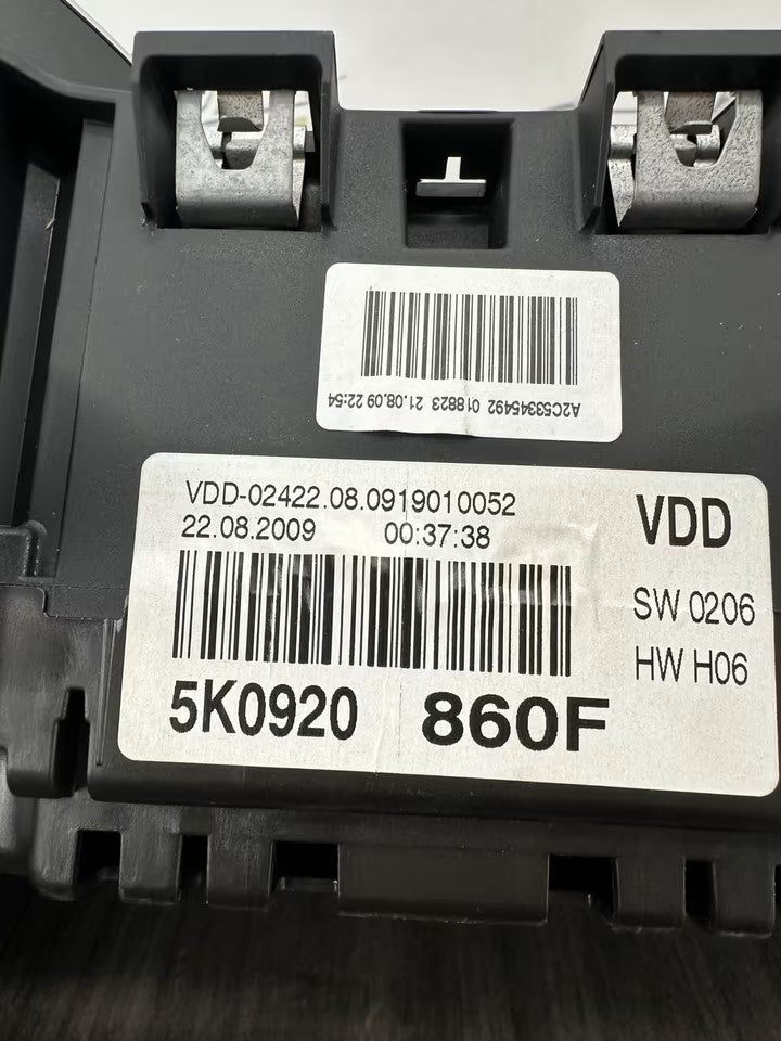 5K0920860F speedometer instrument cluster VW Golf VI 6 5K 1.4 CGG