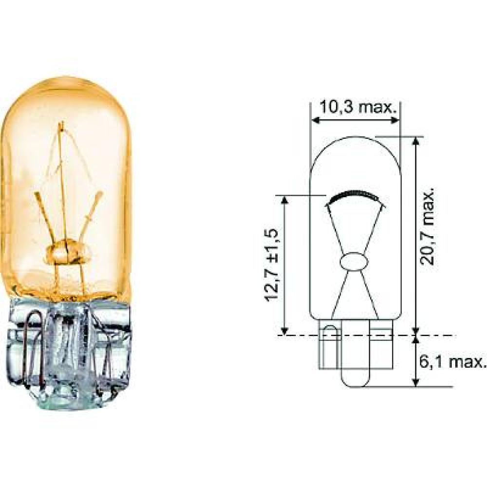 J7AZZZ90021 WY5W 12V 5W W2,1x9,5d WY5W (T10) Glassockellampe LID10079