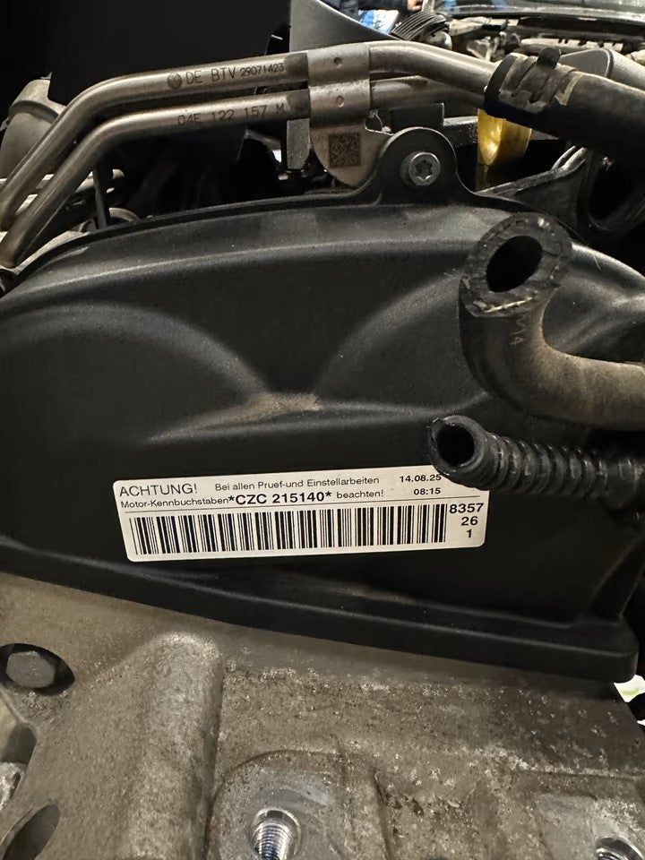 CZC CZCA engine 1.4 TFSI 92 Kw 125 Hp Audi A3 8V model 170000km