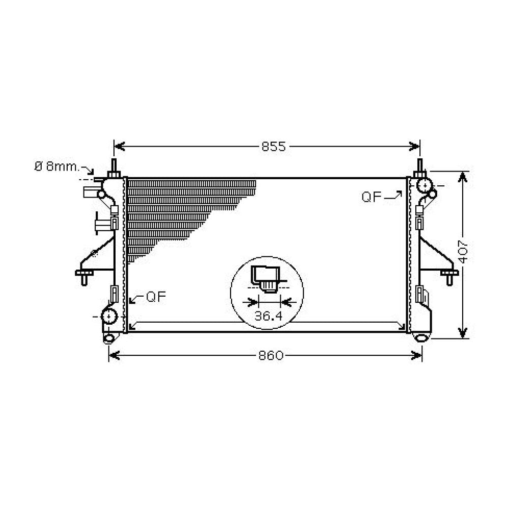 1349196080 KÜHLER PEUGEOT BOXER, für Jun 14 DCM2810