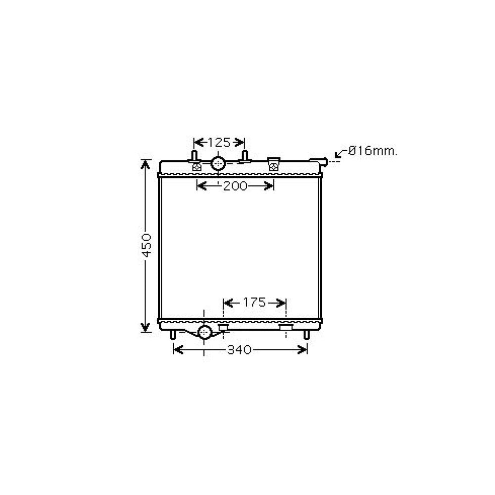 1330S4 Kühler Motorkühlung für PEUGEOT 207 02/2007->> DCM2808
