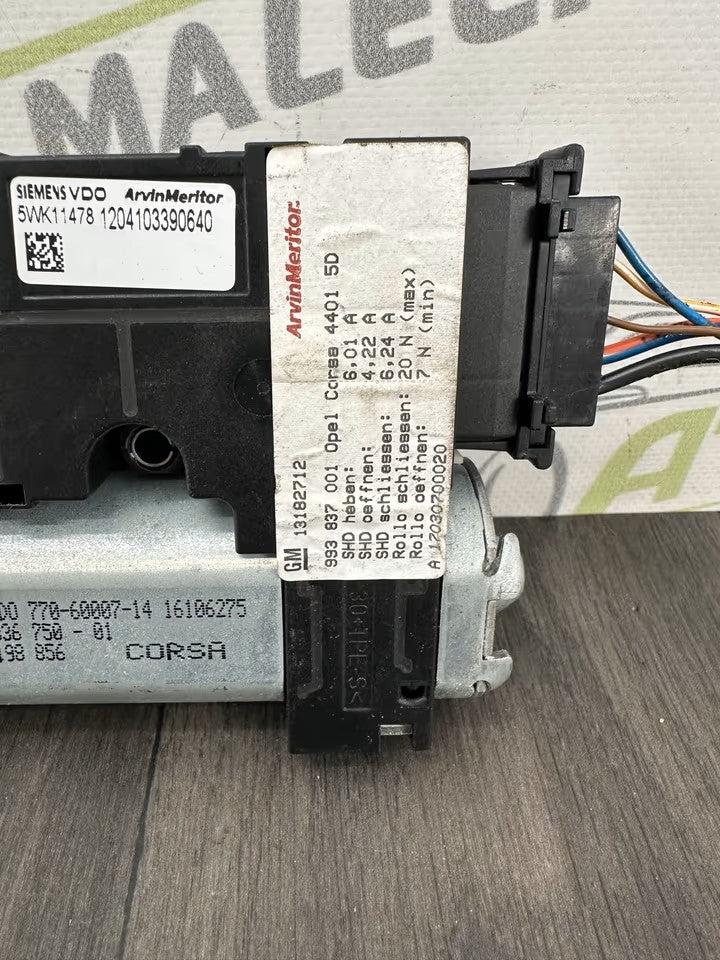 13182712 Sunroof Motor Drive Opel Corsa D Models