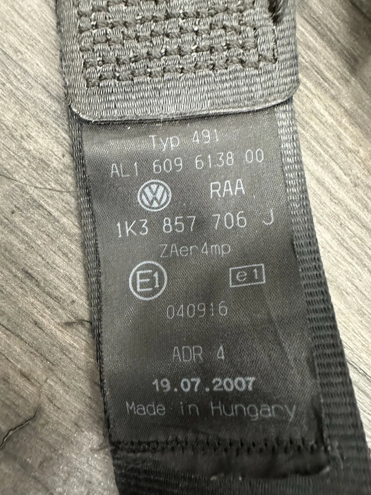 1K3857706J Sicherheitsgurt Gurt Vorne Rechts VW Golf V Modell 1K3 857 706 J