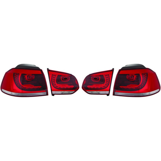 nan DESIGNRÜCKLAMP.SET GOLF 6, 08-12   KLARGLAS/ROT-WEISS 2215495