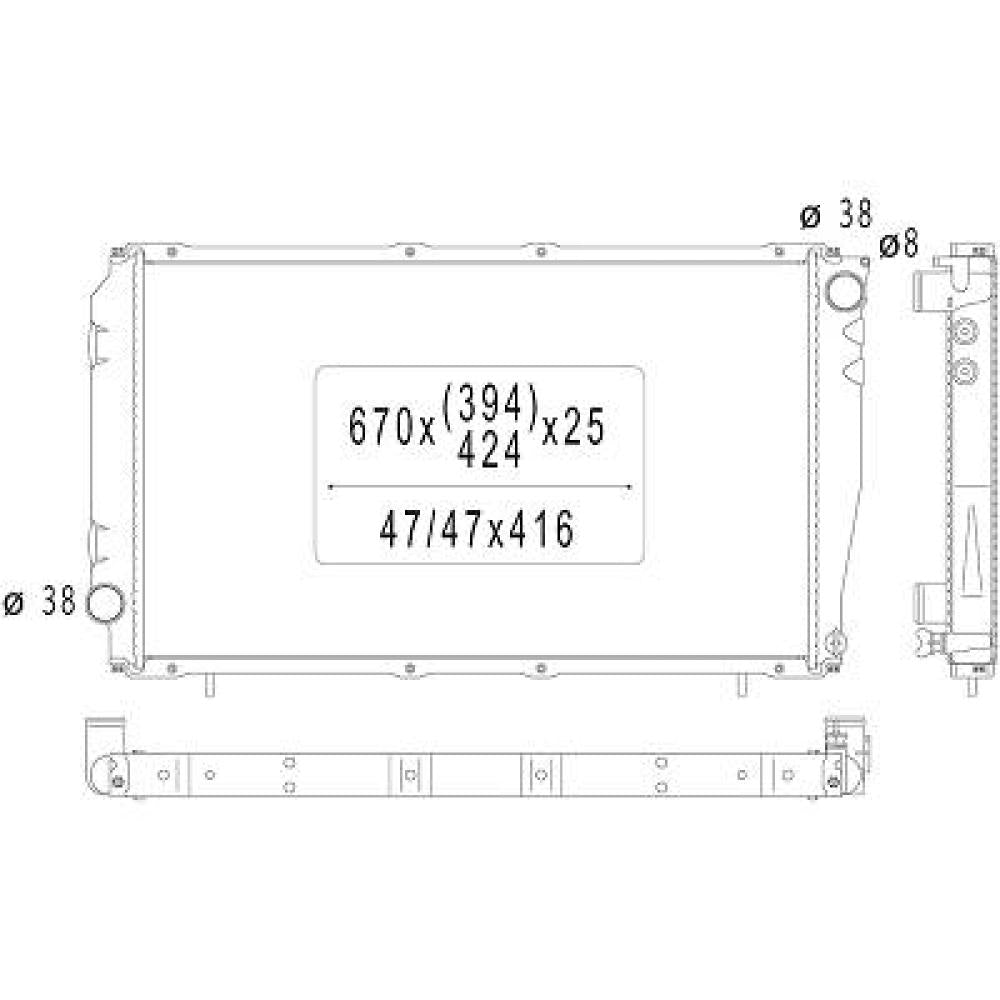 45111AA170 Kühler Motorkühlung für SUBA LEGACY I 02/1989 DCM3026